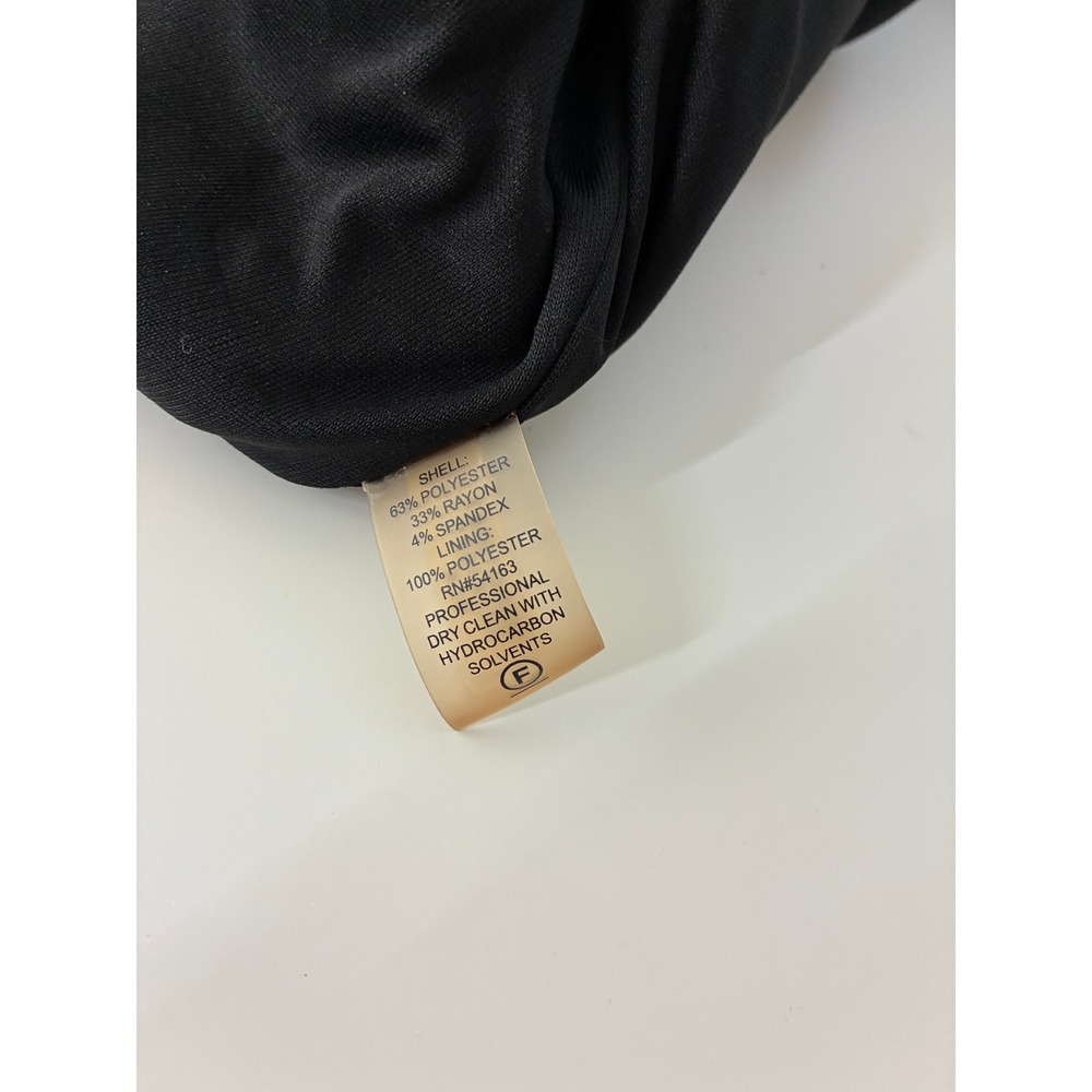Calvin Klein Black Sleeveless Sheath Dress Plus Size 18W Ruched Neutral Stretchy - Picture 11 of 12